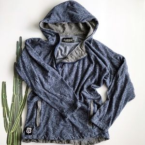 Betabrand Hoodie Sweater S Small Blue Pullover